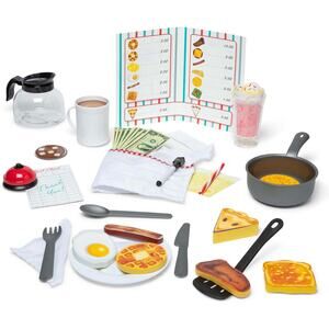 Melissa & Doug Star Diner Restaurant Play Set (41 pcs) Pretend Play Food
